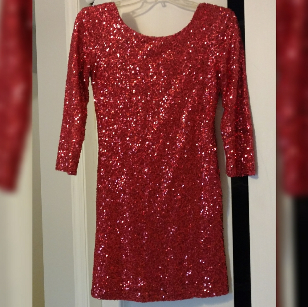 Red Akira Chicago Black Label sequin dress